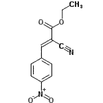 structure of CAS# 2017-89-2, Ethyl (2E)-2-Cyano-3-(4-Nitrophenyl)Acrylate;Ethyl (2E)-2-cyano-3-(4-nitrophenyl)-2-propenoate #;Ethyl 2-cyano-3-(4-nitrophenyl)-2-propenoate;ethyl 2-cyano-3-(4-nitrophenyl)acrylate