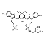 CAS#: 202135-09-9， N,N-Diethylethanaminium 3-[(2Z)-5-chloro-2-{[(3E)-3-{[5-chloro-3-(3-sulfonatopropyl)-1,3-benzothiazol-3-ium-2-yl]methylene}-2,5,5-trimethyl-1-cyclohexen-1-yl]methylene}-1,3-benzothiazol-3(2H)-yl]-1-propanesulfonate