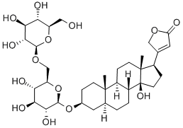 structure of CAS# 20231-81-6, Uzarin;4-[(3R,5R,10S,13R,14S,17R)-14-Hydroxy-10,13-Dimethyl-3-[(2R,5S)-3,4,5-Trihydroxy-6-[[(2R,5S)-3,4,5-Trihydroxy-6-(Hydroxymethyl)Tetrahydropyran-2-Yl]Oxymethyl]Tetrahydropyran-2-Yl]Oxy-1,2,3,4,5,6,7,8,9,11,12,15,16,17-Tetradecahydrocyclopenta[A]Phenanthren-17-Yl]-5H-Furan-2-One;4-[(3R,5R,10S,13R,14S,17R)-14-Hydroxy-10,13-Dimethyl-3-[[(2R,5S)-3,4,5-Trihydroxy-6-[[(2R,5S)-3,4,5-Trihydroxy-6-(Hydroxymethyl)-2-Tetrahydropyranyl]Oxymethyl]-2-Tetrahydropyranyl]Oxy]-1,2,3,4,5,6,7,8,9,11,12,15,16,17-Tetradecahydrocyclopenta[A]Phenanthren-17-Yl]-5H-Furan-2-One;4-[(3R,5R,10S,13R,14S,17R)-14-Hydroxy-10,13-Dimethyl-3-[(2R,5S)-3,4,5-Trihydroxy-6-[[(2R,5S)-3,4,5-Trihydroxy-6-Methylol-Tetrahydropyran-2-Yl]Oxymethyl]Tetrahydropyran-2-Yl]Oxy-1,2,3,4,5,6,7,8,9,11,12,15,16,17-Tetradecahydrocyclopenta[A]Phenanthren-17-Yl]-5H-Furan-2-One