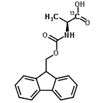 结构式 CAS# 202326-53-2, N-[(9H-芴-9-基甲氧基)羰基]-L-(1-<sup>13</sup>C)丙氨酸