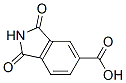 structure of CAS# 20262-55-9, 1,3-Dioxo-2,3-Dihydro-1H-Isoindole-5-Carboxylic Acid;1,3-Dioxoisoindoline-5-Carboxylic Acid;1,3-Dioxo-5-Isoindolinecarboxylic Acid;1,3-Diketoisoindoline-5-Carboxylic Acid