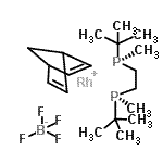 CAS#: 203000-59-3， (S,S)-1,2-Bis[(tert-butyl)methylphosphino]ethane-[n-(2,5-norbornadiene)]rhodium( I ) tetrafluoroborate