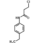structure of CAS# 20330-92-1, 3-Chloro-N-(4-Ethylphenyl)Propanamide;MFCD01353850;propanamide, 3-chloro-N-(4-ethylphenyl);propanamide, 3-chloro-N-(4-ethylphenyl)-