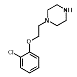 结构式 CAS# 20383-85-1, 1-[2-(2-氯苯氧基)乙基]哌嗪