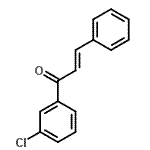 结构式 CAS# 20426-48-6, (2E)-1-(3-氯苯基)-3-苯基-2-丙烯-1-酮