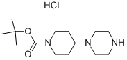 structure of CAS# 205059-39-8, 1-(1-Boc-Piperidin-4-Yl)-Piperazine Hydrochloride