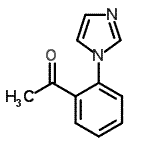 结构式 CAS# 20513-61-5, 1-[2-(1H-咪唑-1-基)苯基]乙酮
