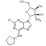 CAS#: 205171-12-6， 2-Chloro-N-Cyclopentyl-2'-C-Methyladenosine