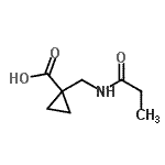 CAS#: 205173-56-4， 1-[(Propionylamino)Methyl]Cyclopropanecarboxylic Acid