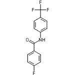 结构式 CAS# 2054-01-5, 4-氟-N-[4-(三氟甲基)苯基]苯甲酰胺