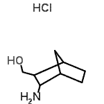 structure of CAS# 205639-89-0, (3-Aminobicyclo[2.2.1]Hept-2-Yl)Methanol Hydrochloride (1:1)