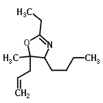 CAS#: 205745-13-7， 5-Allyl-4-Butyl-2-Ethyl-5-Methyl-4,5-Dihydro-1,3-Oxazole