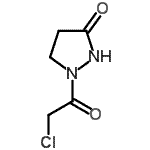 structure of CAS# 205829-17-0, 1-(Chloroacetyl)-3-Pyrazolidinone;1-(2-chloroacetyl)pyrazolidin-3-one;MFCD00127084;ZINC04038567