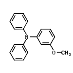 structure of CAS# 20588-62-9, 3-Methoxy-N,N-Diphenylaniline;3-Methoxytriphenylamine;640549_ALDRICH