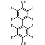 structure of CAS# 205926-99-4, 2,2',3,3',5,5',6,6'-Octafluoro-4,4'-Biphenyldiol;2,2',3,3',5,5',6,6'-Octafluoro[1,1'-biphenyl]-4,4'-diol #;2,2',3,3'<wbr>,5,5',6,6<wbr>'-Octaflu<wbr>oro-[1,1'<wbr>-biphenyl<wbr>]-4,4'-di<wbr>ol hydrate;2,2′,3,3′,5,5′,6,6′-Octafluoro-4,4′-biphenol