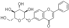 CAS#: 20594-05-2， 2-Phenyl-6-[(2S,3R,4S,5S,6R)-3,4,5-Trihydroxy-6-(Hydroxymethyl)Tetrahydropyran-2-Yl]Oxy-Chromen-4-One