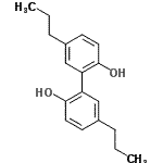 结构式 CAS# 20601-85-8, 5,5'-二丙基-2,2'-联苯二醇