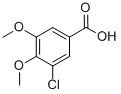 结构式 CAS# 20624-87-7, 3-氯-4,5-二甲氧基苯甲酸