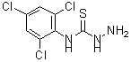 结构式 CAS# 206761-89-9, N-(2,4,6-三氯苯基)肼基硫代甲酰胺
