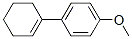 structure of CAS# 20758-60-5, 4-(1-Cyclohexen-1-Yl)-Anisole;1-(1-Cyclohexenyl)-4-Methoxy-Benzene;Benzene, 1-(1-Cyclohexen-1-Yl)-4-Methoxy-;Nsc77118