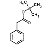 structure of CAS# 2078-18-4, Trimethylsilyl Phenylacetate;benzeneacetic acid, trimethylsilyl ester;Phenylacetic acid, monoTMS;Phenylacetic acid, trimethylsilyl ester