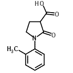 结构式 CAS# 20841-80-9, 1-(2-甲基苯基)-2-氧代-3-吡咯烷羧酸