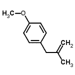 structure of CAS# 20849-82-5, 1-Methoxy-4-(2-Methyl-2-Propen-1-Yl)Benzene;1-methoxy-4-(2-methylallyl)benzene;3-(4-Methoxyphenyl)-2-methyl-1-propene;MFCD07698654