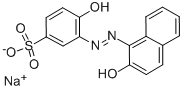 structure of CAS# 2092-55-9, 4-Hydroxy-3-[2-(2-Hydroxy-1-Naphthalenyl)Diazenyl]-Benzenesulfonic Acid Sodium Salt (1:1);Magacromvioletn;Diamondcorinthn;Diacromovioletn