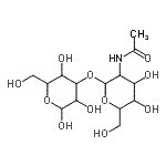 结构式 CAS# 210036-24-1, 3-O-(2-乙酰氨基-2-脱氧己糖吡喃糖苷)吡喃己糖