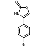 structure of CAS# 2103-95-9, 4-(4-Bromophenyl)-1,3-Thiazol-2(3H)-One;4-(4-Bromophenyl)-; 2-hydroxy-thiazole;4-(4-Bromophenyl)-2-hydroxythiazole;4-(4-Bromophenyl)-2-hydroxy-thiazole