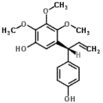CAS 登录号：21044-87-1， 5-[(1R)-1-(4-羟基苯基)-2-丙烯-1-基]-2,3,4-三甲氧基苯酚