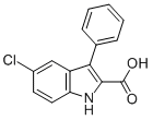structure of CAS# 21139-31-1, 5-Chloro-3-Phenyl-1H-Indole-2-Carboxylicacid;Zinc00169718