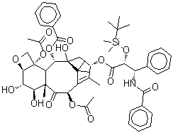 CAS#: 211732-86-4， (2alpha,3xi,5beta,6alpha,7beta,10beta,13alpha)-4,10-Diacetoxy-13-{[(2R,3S)-3-(benzoylamino)-2-{[dimethyl(2-methyl-2-propanyl)silyl]oxy}-3-phenylpropanoyl]oxy}-1,6,7-trihydroxy-9-oxo-5,20-epoxytax-11-en-2-yl benzoate