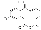 structure of CAS# 21178-57-4, (4S,8E)-4,5,6,7-Tetrahydro-11,13-Dihydroxy-4-Methyl-2H-3-Benzoxacyclododecin-2,10(1H)-Dione;(5S,9E)-13,15-Dihydroxy-5-Methyl-4-Oxabicyclo[10.4.0]Hexadeca-1(16),9,12,14-Tetraene-3,11-Quinone;4,5,6,7-Tetrahydro-11,13-Dihydroxy-4-Methyl-2H-3-Benzoxacyclododecin-2,10-(1H)-Dione;Alpha,Beta-Dehydrocurvularin