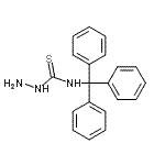 structure of CAS# 21198-26-5, N-Tritylhydrazinecarbothioamide;4-Trityl-3-thiosemicarbazide;MFCD00060585;ZINC04290277