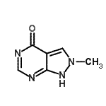 CAS#: 21230-41-1， 2-Methyl-1,2-Dihydro-4H-Pyrazolo[3,4-d]Pyrimidin-4-One