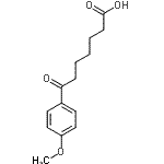结构式 CAS# 21244-11-1, 7-(4-甲氧基苯基)-7-氧代庚酸