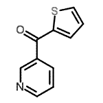 structure of CAS# 21327-72-0, 3-Pyridinyl(2-Thienyl)Methanone;3-(2-Thenoyl)pyridine