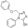 结构式 CAS# 21358-13-4, 5-(苯氧基甲基)-4-苯基-4H-1,2,4-三唑-3-硫醇