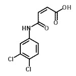 结构式 CAS# 21395-61-9, (2Z)-4-[(3,4-二氯苯基)氨基]-4-氧代-2-丁烯酸