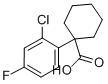 structure of CAS# 214263-02-2, 1-(2-Chloro-4-Fluorophenyl)Cyclohexanecarboxylic Acid;1-(2-Chloro-4-Fluoro-Phenyl)Cyclohexane-1-Carboxylate;1-(2-Chloro-4-Fluorophenyl)-1-Cyclohexanecarboxylate;Zinc01081354