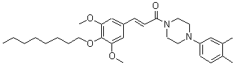 CAS#: 214265-97-1， (2E)-3-[3,5-Dimethoxy-4-(Octyloxy)Phenyl]-1-[4-(3,4-Dimethylphenyl)-1-Piperazinyl]-2-Propen-1-One