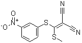 结构式 CAS# 214330-83-3, {(甲硫基)[(3-硝基苯基)硫基]亚甲基}丙二腈