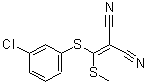 结构式 CAS# 214330-86-6, {[(3-氯苯基)硫基](甲硫基)亚甲基}丙二腈