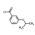 structure of CAS# 214847-64-0, 3-Isopropoxybenzoyl Chloride;3-(methylethoxy)benzoyl chloride;3-(propan-2-yloxy)benzoyl chloride;3-Isopropoxy-benzoyl chloride