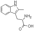 结构式 CAS# 21495-41-0, 2-甲基色氨酸