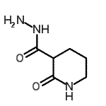 structure of CAS# 215778-26-0, 2-Oxo-3-Piperidinecarbohydrazide;2-Oxo-3-piperidinecarbohydrazide;2-oxopiperidine-3-carbohydrazide;3-PIPERIDINECARBOXYLICACID, 2-OXO-, HYDRAZIDE