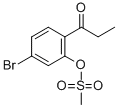 结构式 CAS# 215815-08-0, 1-[4-溴-2-[(甲基磺酰基)氧基]苯基]-1-丙酮