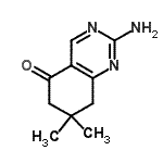 structure of CAS# 21599-37-1, 2-Amino-7,7-Dimethyl-7,8-Dihydro-5(6H)-Quinazolinone;2-amino-7,7-dimethyl-6,7,8-trihydroquinazolin-5-one;2-amino-7,7-dimethyl-7,8-dihydro-5(6H)-quinazolinone;2-Amino-7,7-dimethyl-7,8-dihydro-6H-quinazolin-5-one