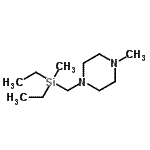 CAS#: 21659-88-1， 1-{[Diethyl(Methyl)Silyl]Methyl}-4-Methylpiperazine